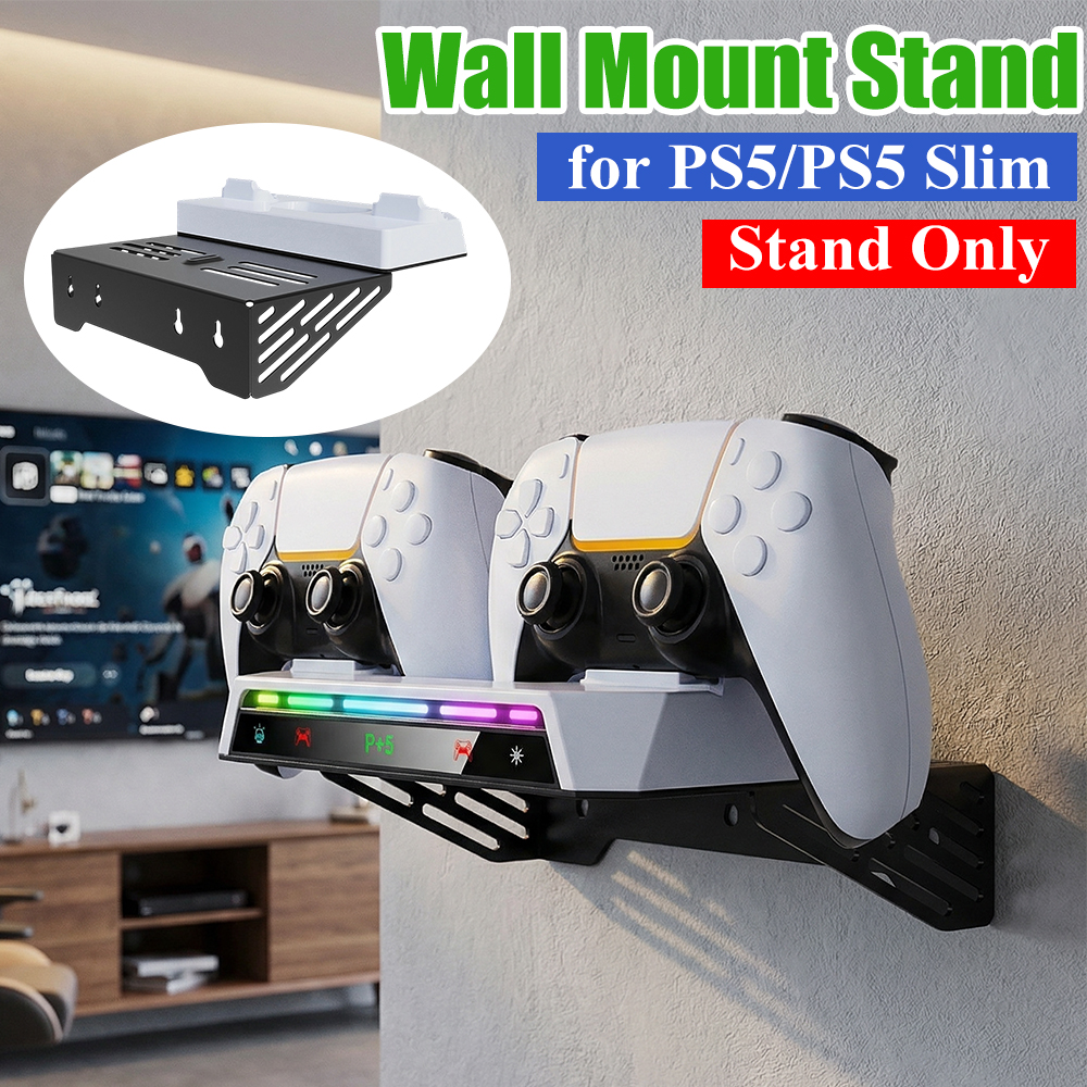 Headset Stand Rgb - Shelf Floating Mount with Dual Controller