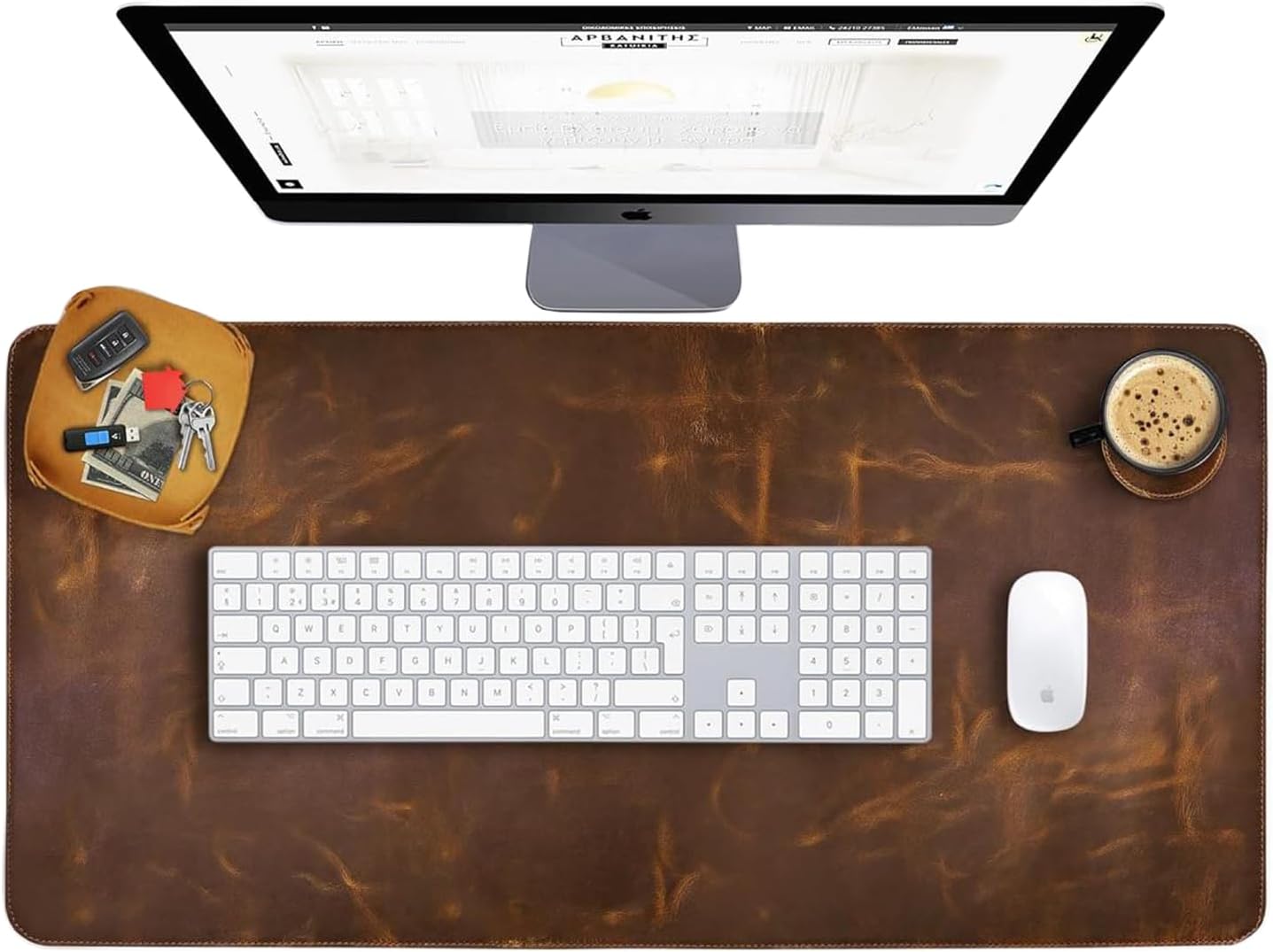 Gaming Accessories Images - Large Leather Desk Mat Set (32x16)