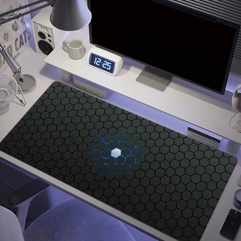 Gaming Accessories For Desk - Hexagon Large Gaming Mouse Pad Rectangular