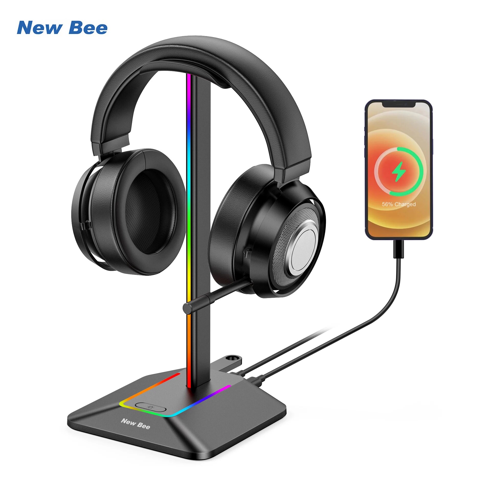 Headset Stand Rgb - New Bee Z8 RGB Headphones Stand