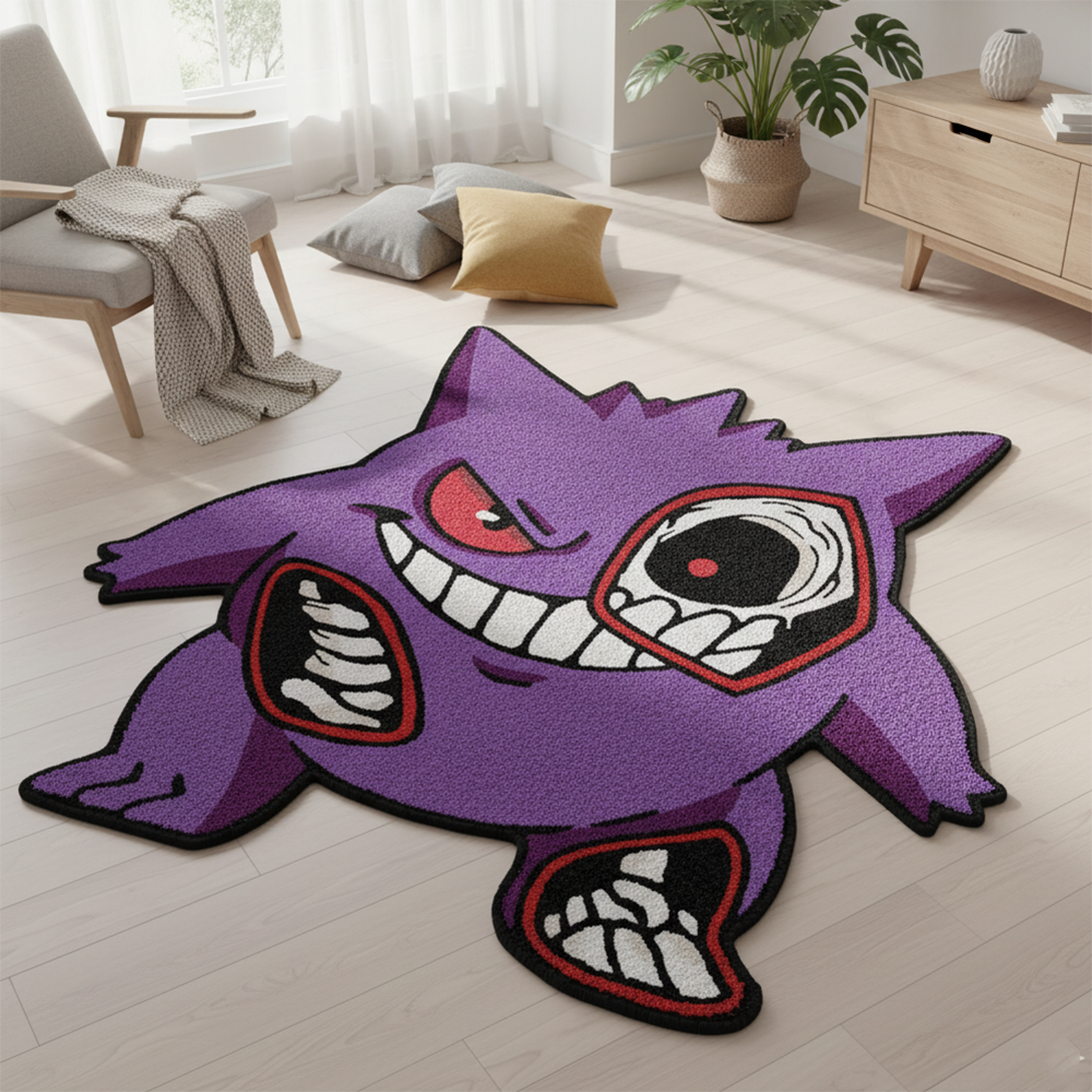 Gaming Accessories Ideas - Cartoon Pokemon Gengar Anime Rug Kawaii