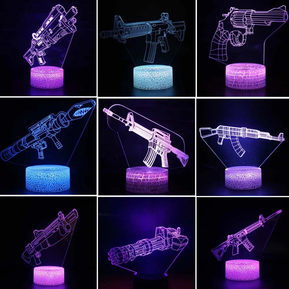 Gaming Accessories Boys - Game Rifle 3d Led Night Light
