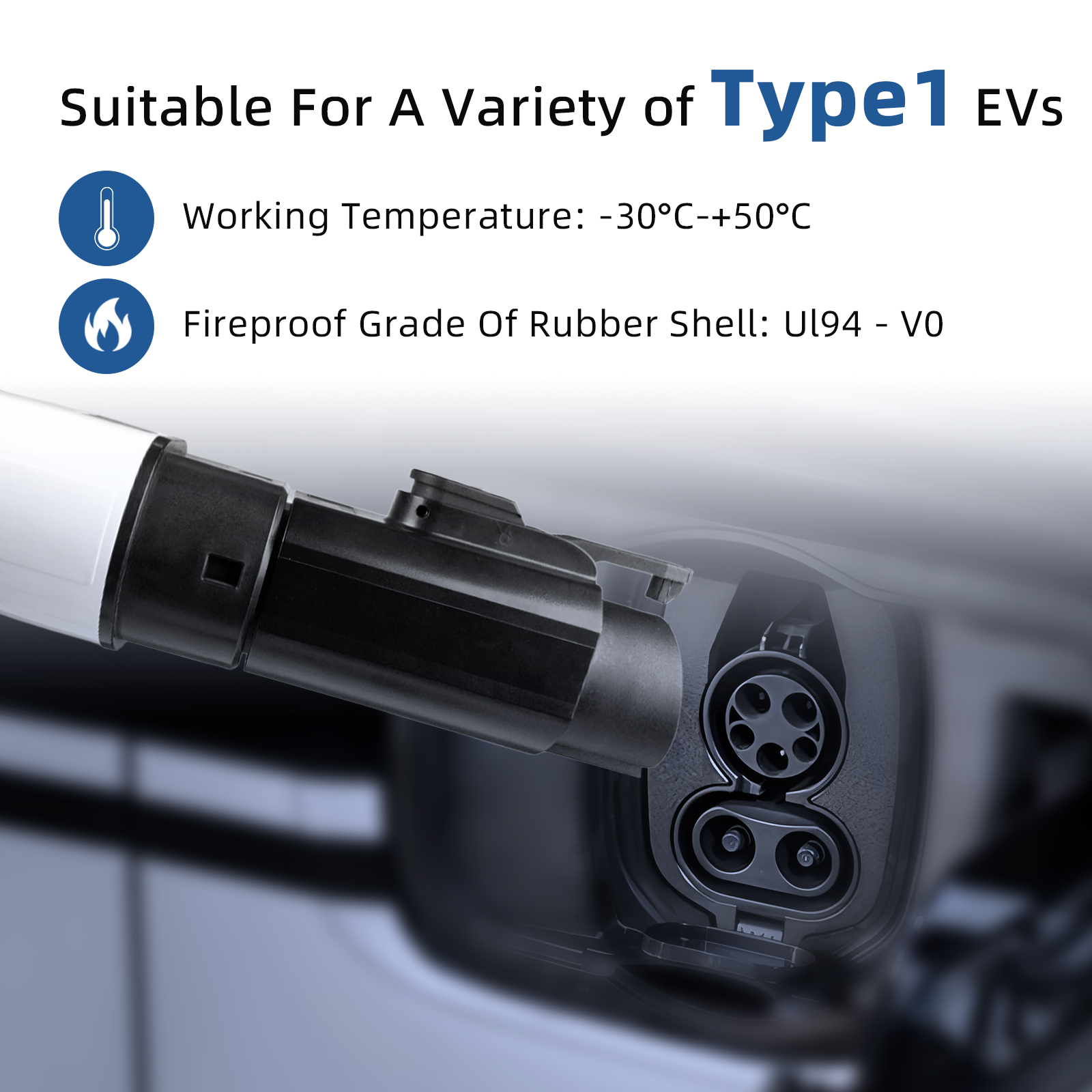 EVqiaoyi Type2 to Type1 EV Cha - Gaming Equipment Accessories recension och pris