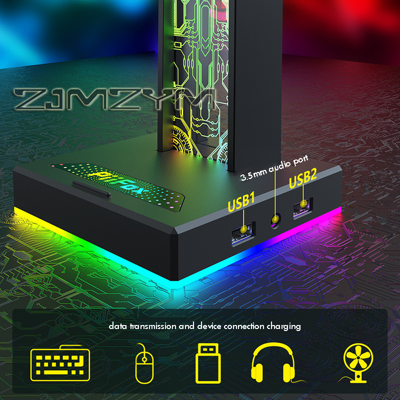 RGB Gaming Headphone Stand Dua - Headset Stand Rgb recension och pris