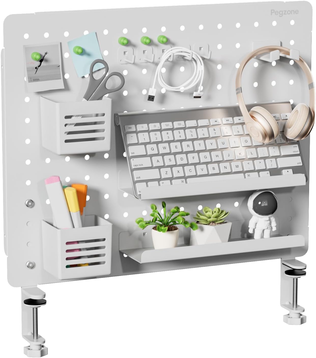 Large White Magnetic Pegboard  - Gaming Accessories Images recension och pris