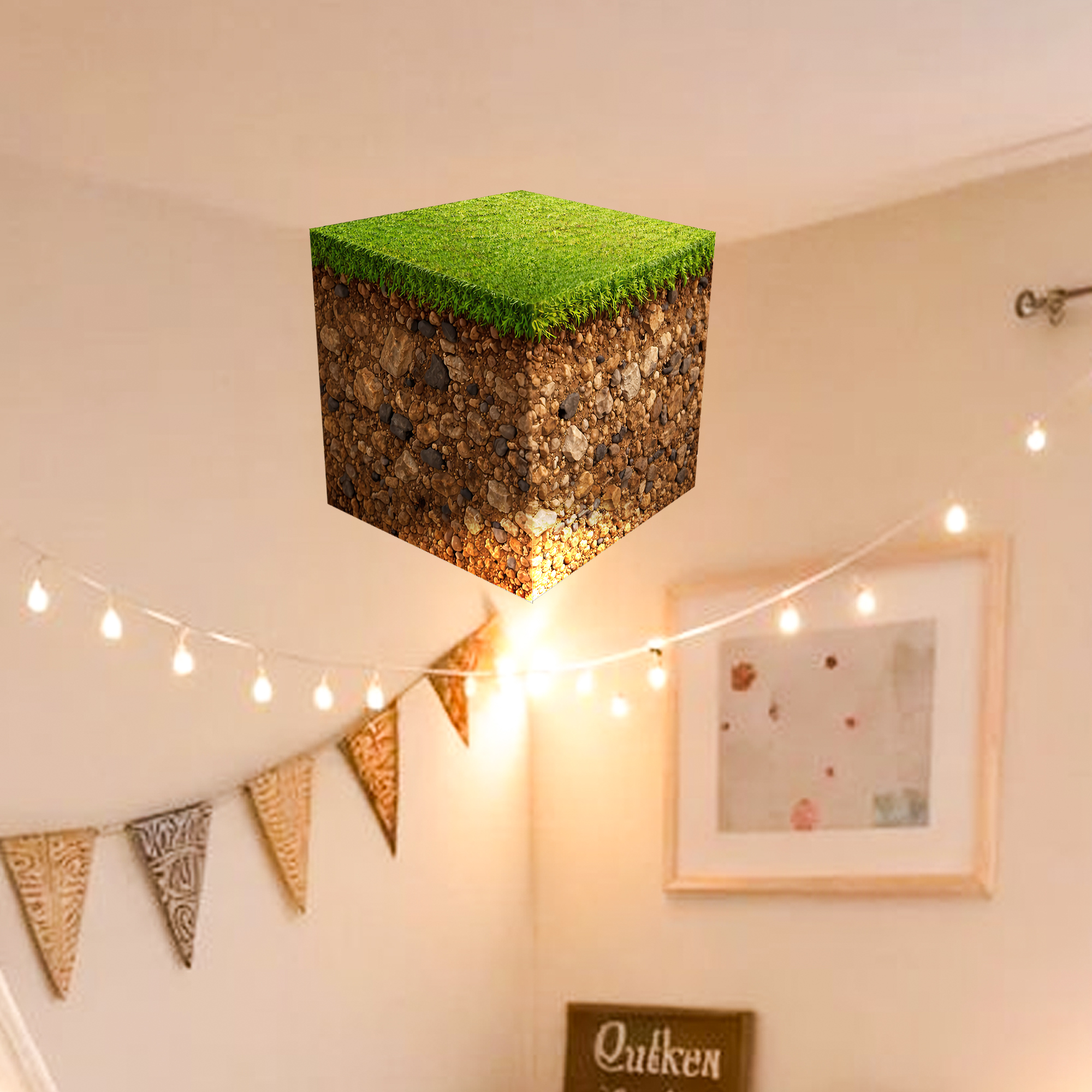 Realistic 3D Grass Cube Wall D - Gaming Accessories Boys recension och pris