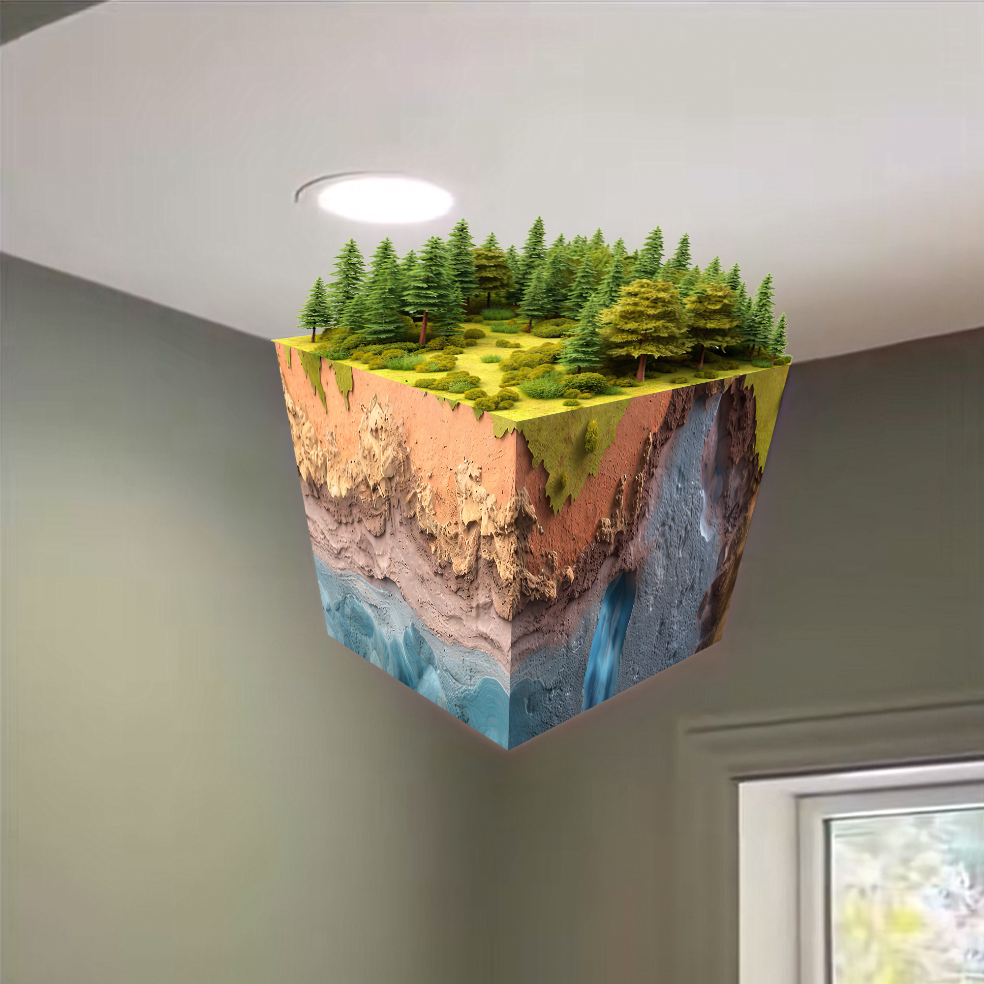 Realistic 3D Grass Cube Wall D - Gaming Accessories Boys recension och pris
