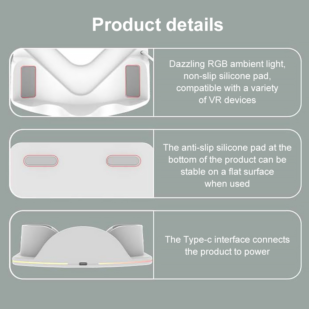 Charging Dock for Meta Quest 3 - Headset Stand Rgb recension och pris
