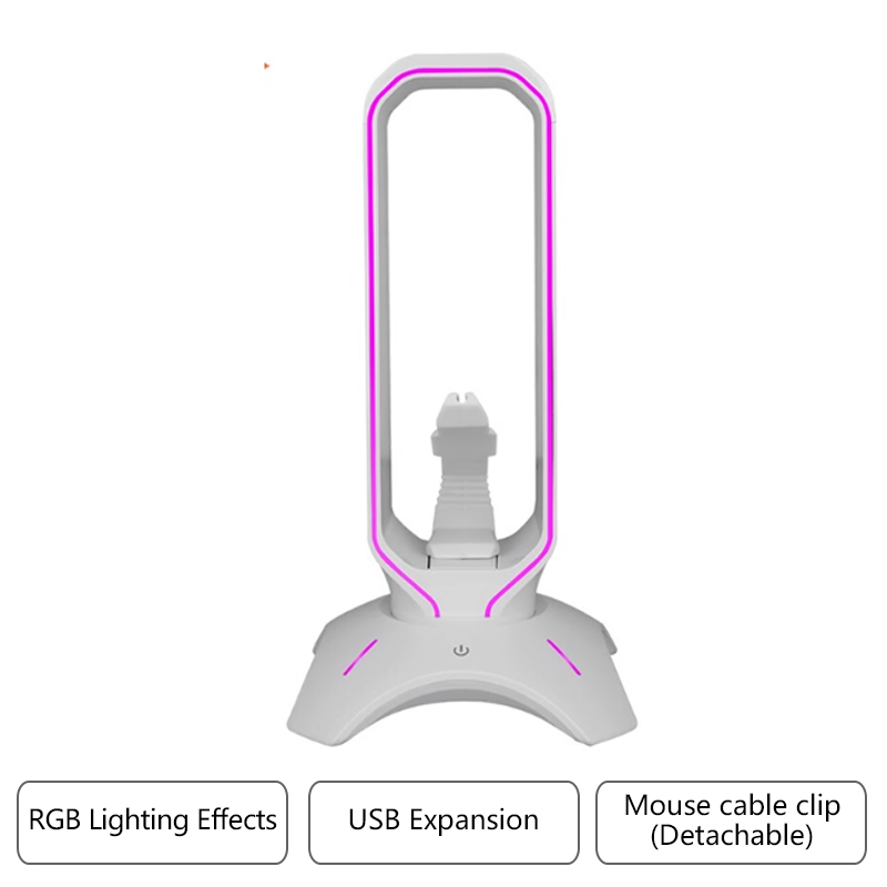 RGB Gaming Headphone Stand wit - Headset Stand Rgb recension och pris