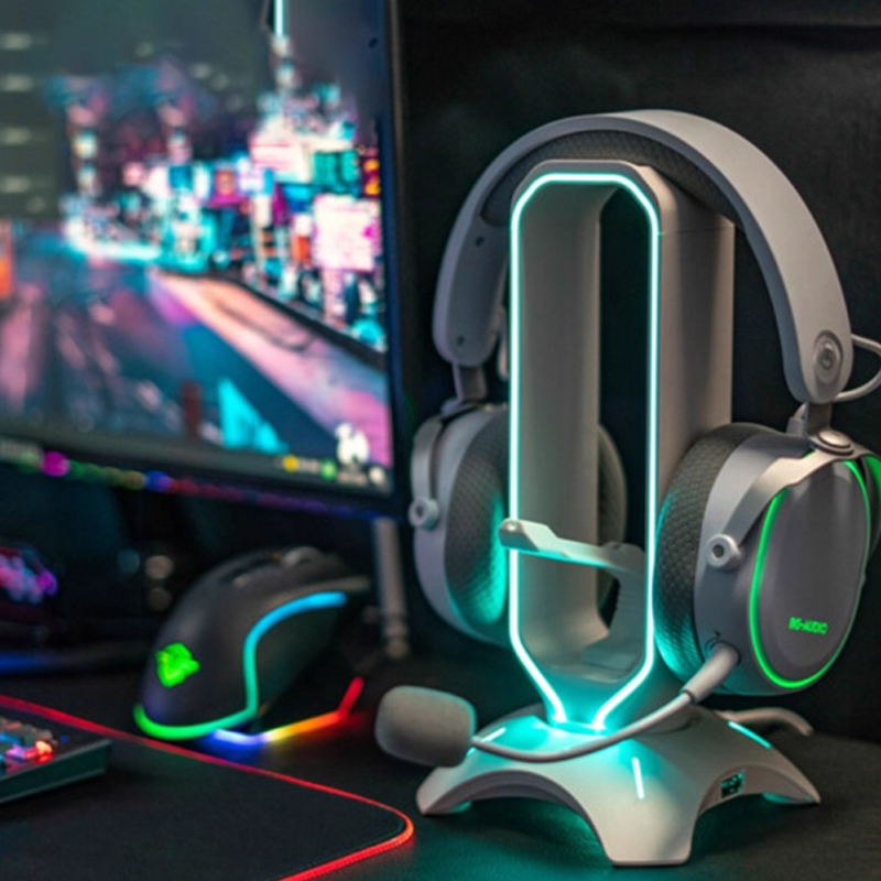 RGB Gaming Headphone Stand wit - Headset Stand Rgb recension och pris
