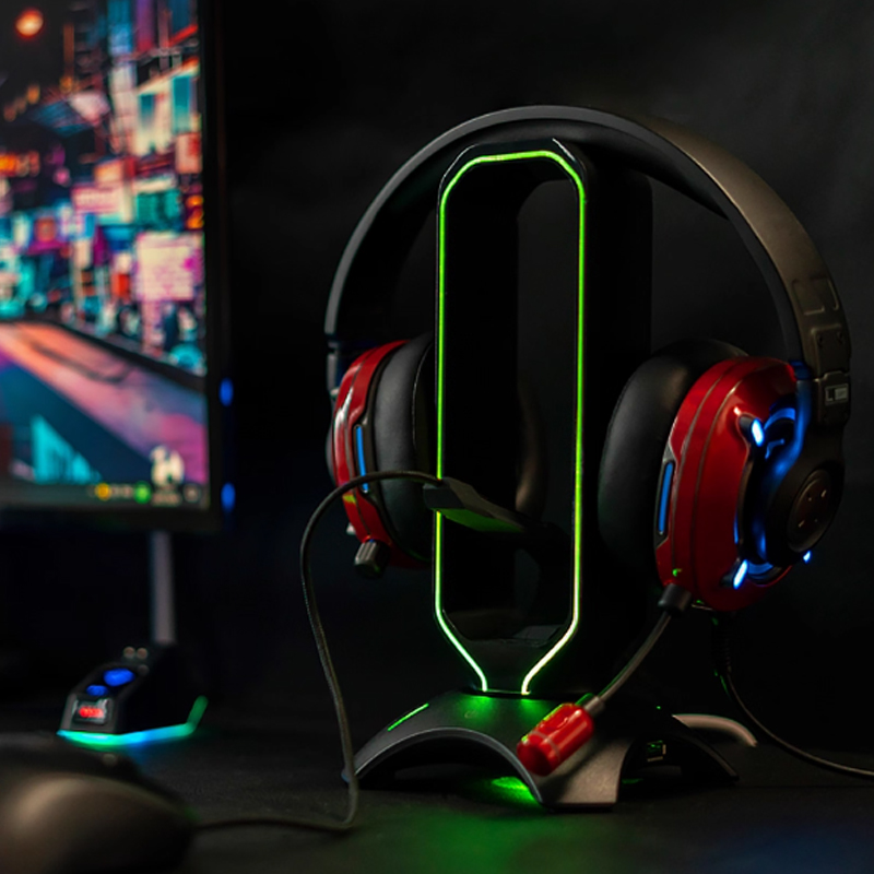 RGB Headset Stand with Mouse B - Headset Stand Rgb recension och pris