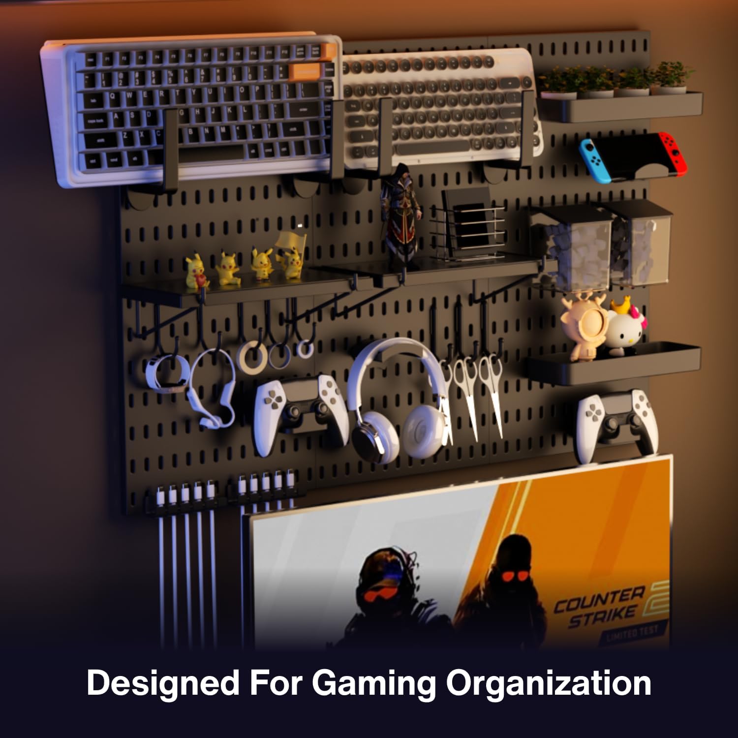 33x22 Inch Black Peg Board Org - Gaming Accessories Images recension och pris