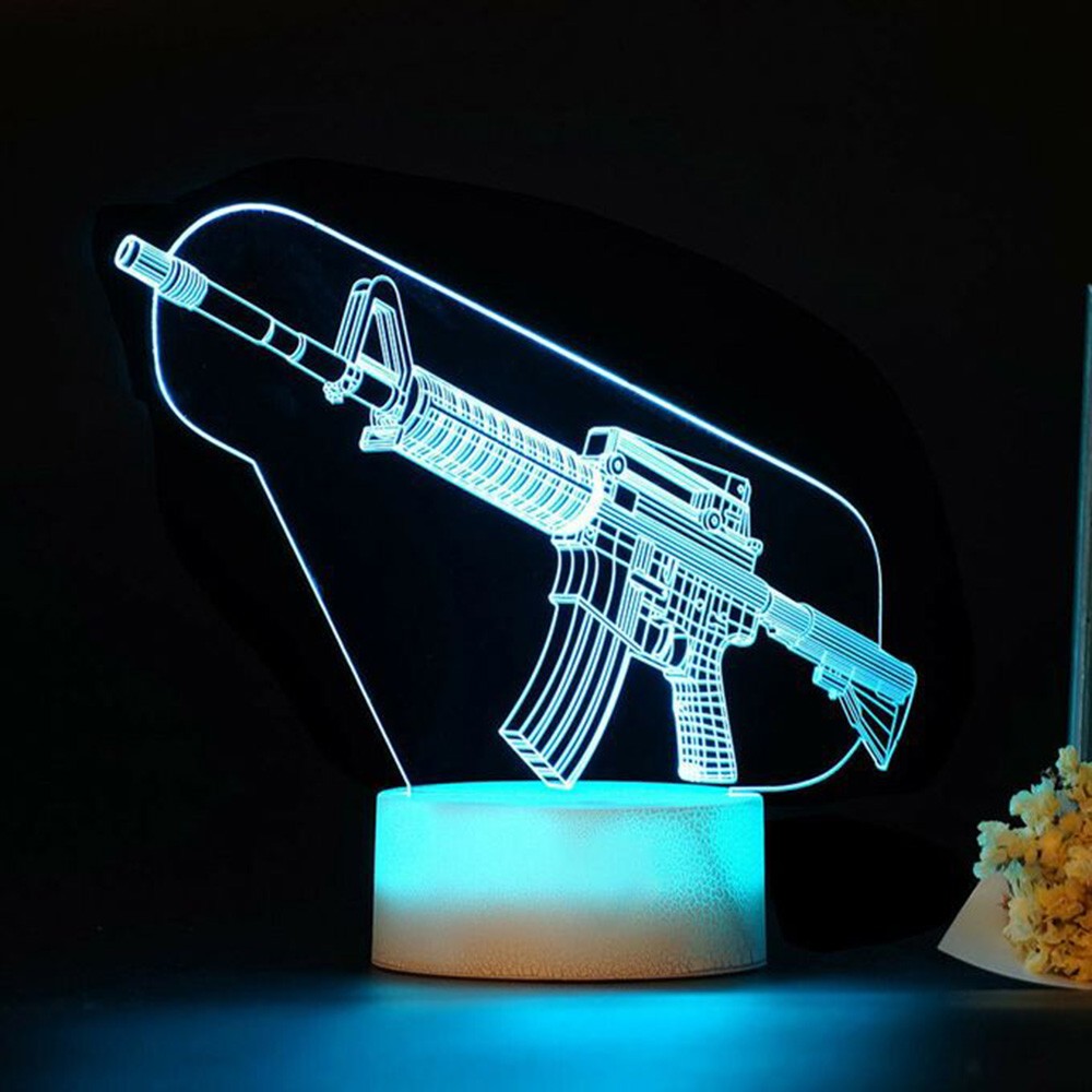 Game Rifle 3d Led Night Light  - Gaming Accessories Boys recension och pris