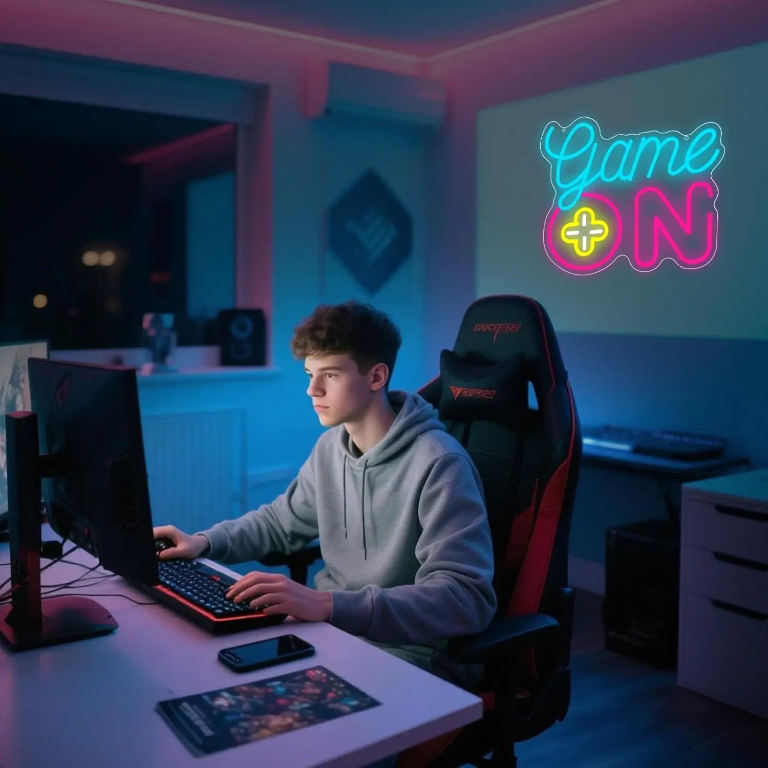 Game on Neon Sign Gaming LED N - Gaming Accessories For Kids Room recension och pris