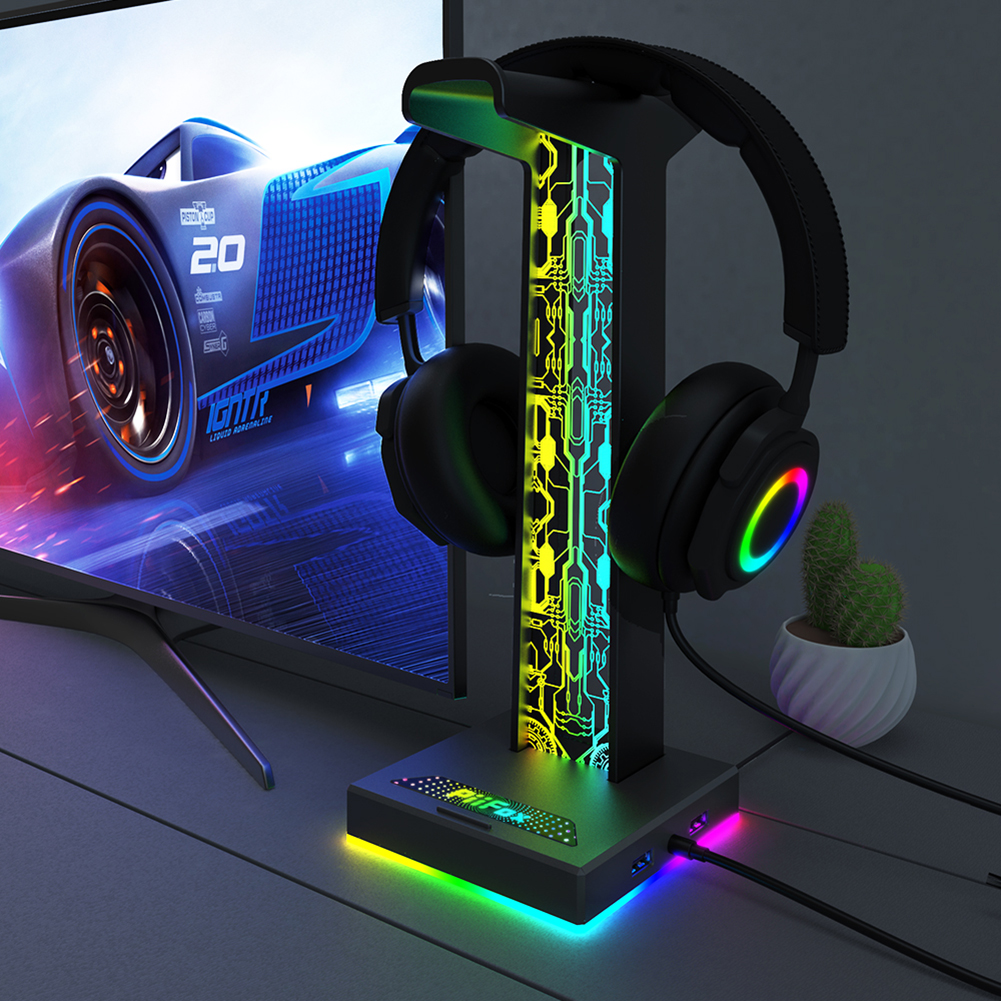 RGB Gaming Headphone Stand Dua - Gaming Equipment Accessories recension och pris