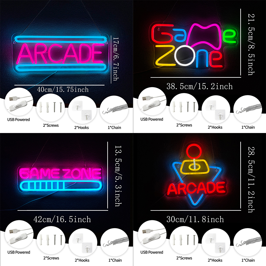 Game Zone Led Neon Sign, Game  - Gaming Accessories Boys recension och pris