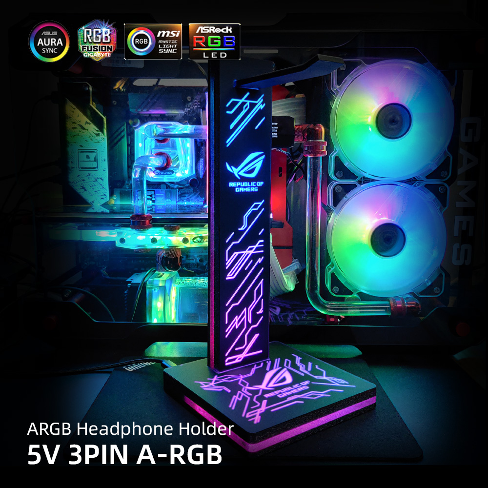 ARGB Headphone Holder PC Light - Headset Stand Rgb recension och pris