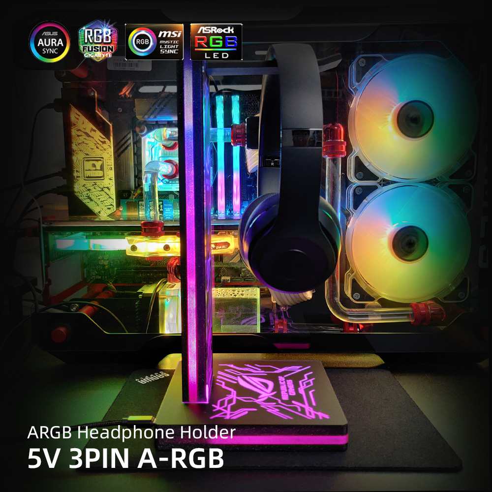 ARGB Headphone Holder PC Light - Headset Stand Rgb recension och pris