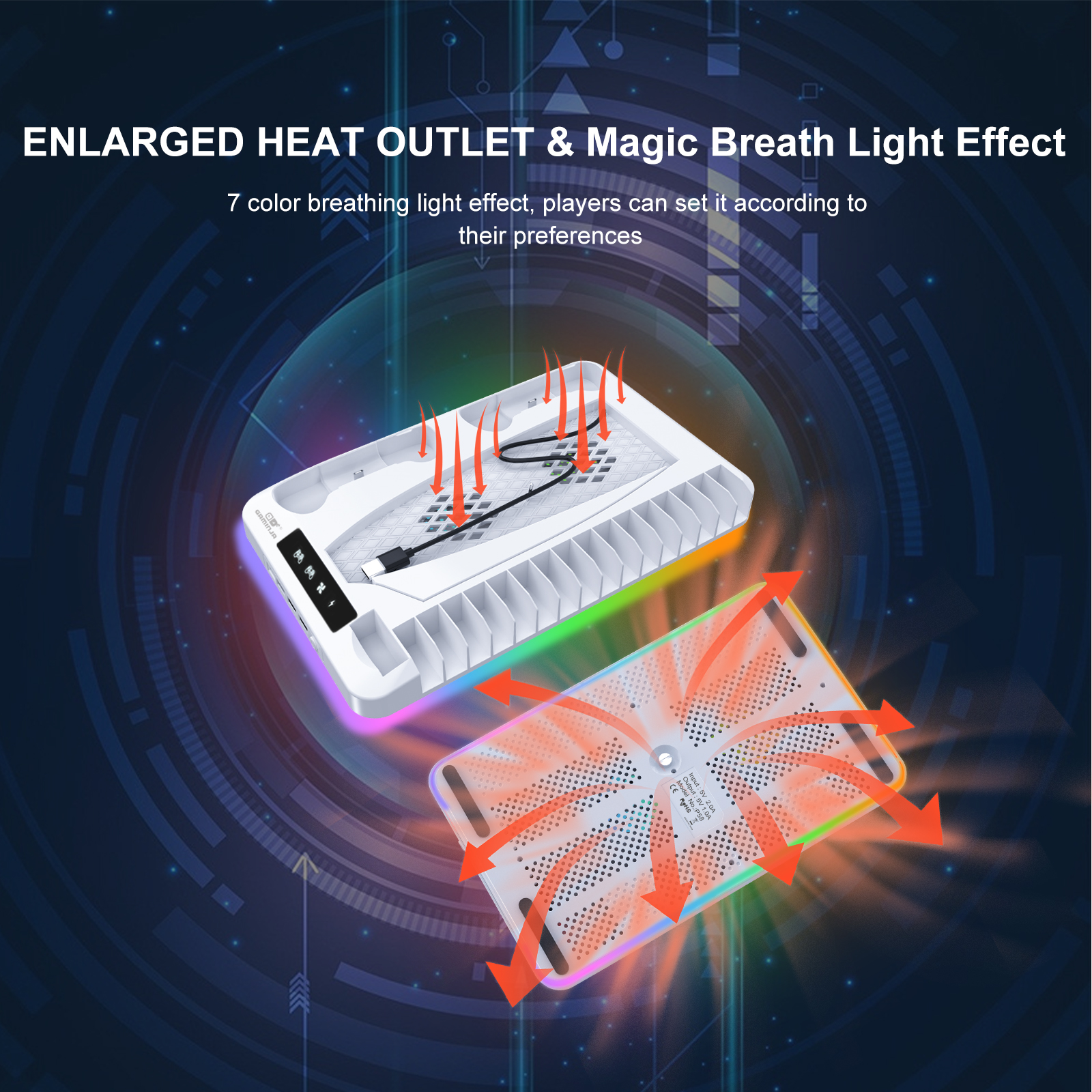 GAMINJA RGB Cooling Stand for  - Headset Stand Rgb recension och pris